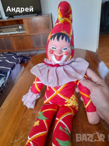 Стара кукла,клоун #26, снимка 3 - Други ценни предмети - 52228260