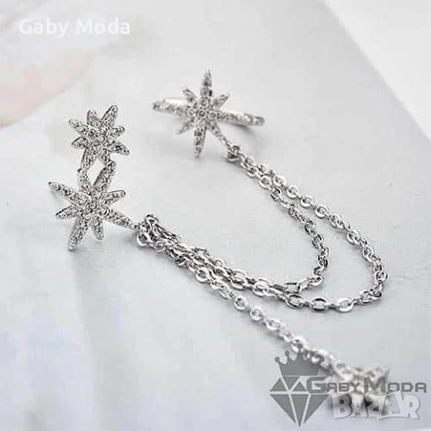 Елегантни дамски дълги обеци, снимка 2 - Обеци - 51094974