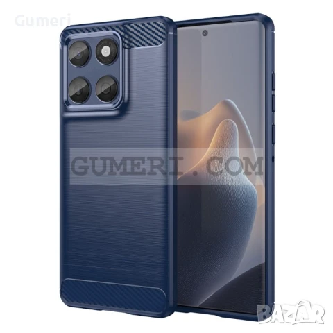  Motorola Edge 60 5G  Противоударен Силиконов Гръб - Карбон, снимка 3 - Калъфи, кейсове - 50504994