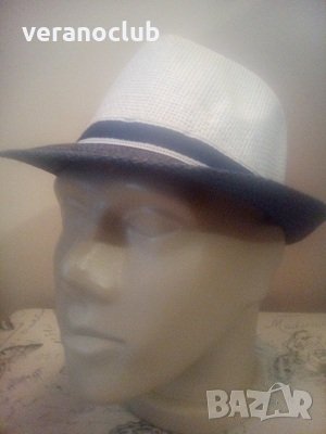 Мъжко бомбе бяло-синьо Лятно, снимка 5 - Шапки - 33913581