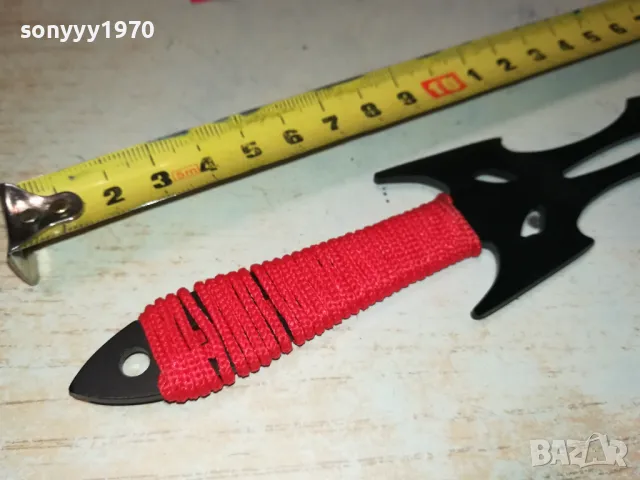 НОЖ-КАМА 20СМ С ЧЕРВЕНА ОПЛЕТКА 1303250736, снимка 15 - Ножове - 49473685