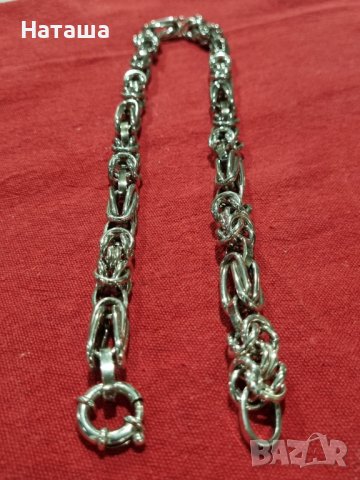 Масивен сребърен синджир кралска плетка , снимка 3 - Колиета, медальони, синджири - 42145906