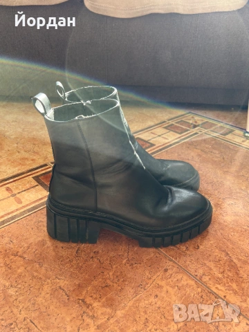 Дамски кожени боти 39 номер, снимка 2 - Дамски боти - 53131165