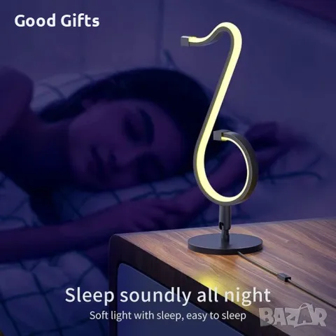 LED Настолна Лампа, Музикална нота, Музикална, RGB, снимка 4 - Лед осветление - 50240243