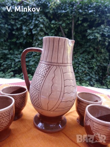 Керамичен сервиз за вино, снимка 6 - Сервизи - 34326554