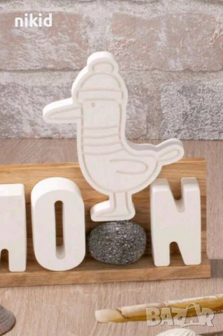 3d Гларус чайка дълбок силиконов молд форма фондан шоколад смола гипс декор свещ, снимка 3 - Форми - 50834347