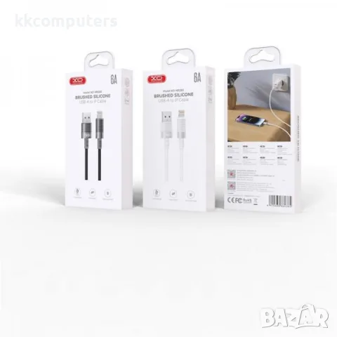 XO Lightning(iPhone) USB Кабел 6A, 1m, XO-NB282 / Черен / Баркод : 2403853, снимка 2 - USB кабели - 56126256