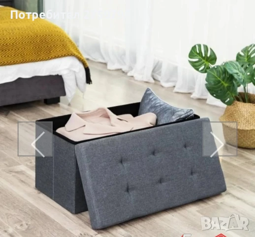 НОВО.Пейка тип ракла Model Aliana Сива 76х38х38см ., снимка 2 - Други стоки за дома - 51180876