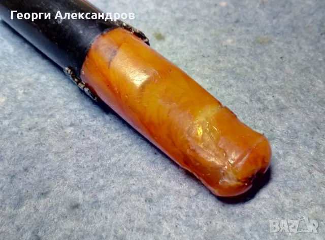 Старинно Царско Руско КЕХЛИБАРЕНО ЦИГАРЕ Кехлибар със СРЕБЪРЕН Обков, снимка 7 - Антикварни и старинни предмети - 48938268