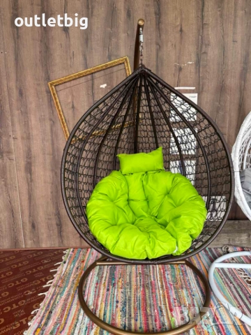 Люлка-градинска люлка висяща, тип яйце,гнездо, снимка 5 - Градински мебели, декорация  - 52235682