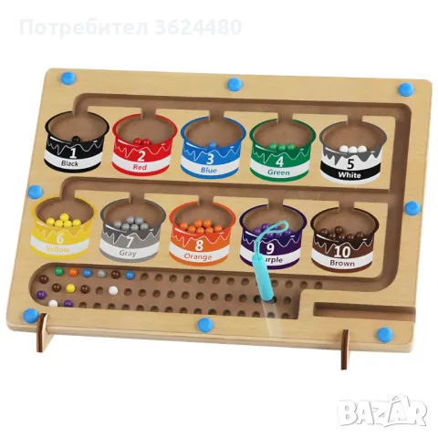 4295 ДЪРВЕН МАГНИТЕН ЛАБИРИНТ