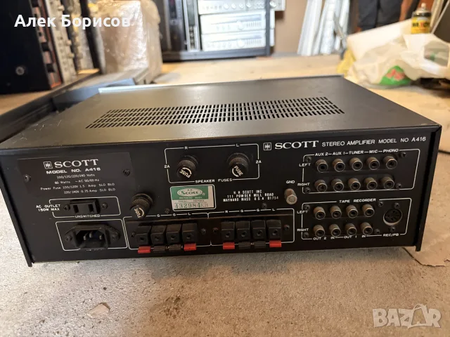 Усилвател Scott A 416, снимка 4 - Ресийвъри, усилватели, смесителни пултове - 56297425