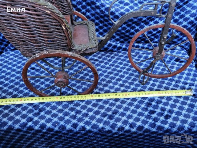 Антикварен велосипед рикша за кукли, снимка 7 - Колекции - 39105733