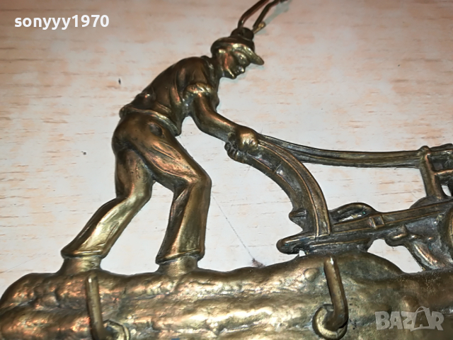 ОРАН-ЗАКАЧАЛКА МЕД/МЕСИНГ-27Х12СМ 2603222048, снимка 9 - Антикварни и старинни предмети - 36240748