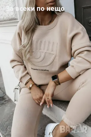 Дамски ватиран спортен комплект - 4 налични цвята Код A137, снимка 5 - Спортни екипи - 47552696