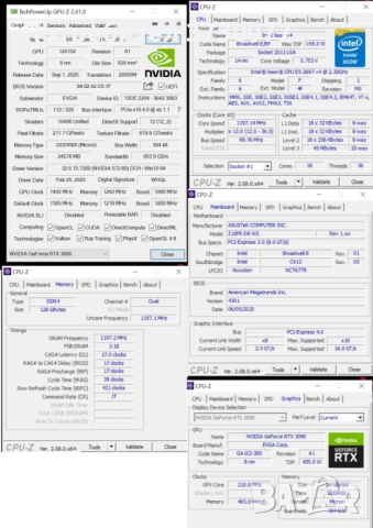 Workstation RTX 3090 Asus Z10-PE D8 WS  XEON E5 2697V4 DDR4 2666 128GB, снимка 8 - Работни компютри - 52970555