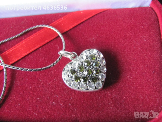 Сребърно колие , цирконии ,маркировка 925, снимка 2 - Колиета, медальони, синджири - 53467161