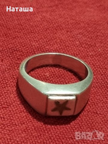 Мъжки сребърен пръстен със звезда на Давид , снимка 6 - Пръстени - 41937797