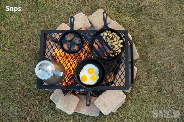 Сгъваема скара, къмпинг скара за готвене на открит огън, XL размер в  Барбекюта в гр. Айтос - ID41062693 — Bazar.bg
