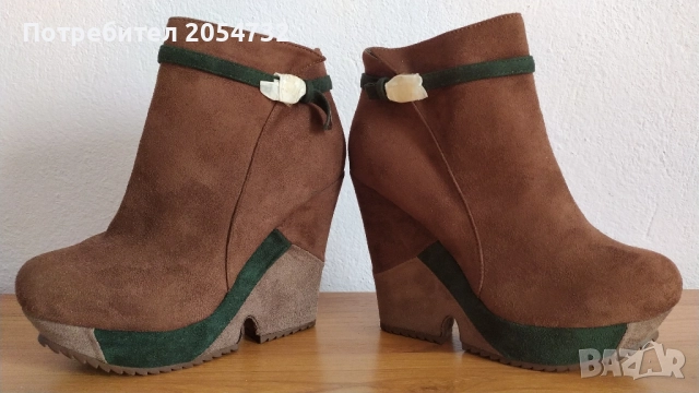 Боти на висока платформа, 38-ми номер, снимка 6 - Дамски боти - 52289503