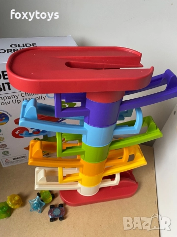Пързалка/кула с падащи играчки - колички, пумпалчета, снимка 7 - Образователни игри - 51848883
