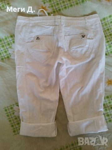 Дамски бели панталонки M, L/28, 29, 30, 31+подарък блуза M, L, снимка 4 - Къси панталони и бермуди - 40940845