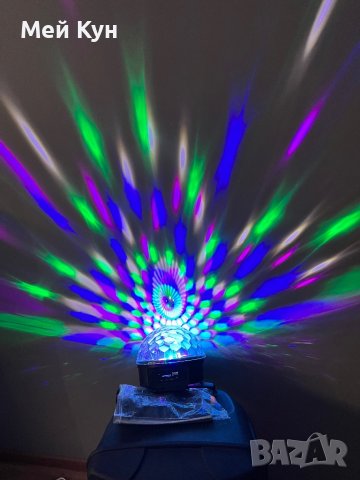 Диско лампа с bluetooth/USB/Micro SD, снимка 4 - Лед осветление - 42130546