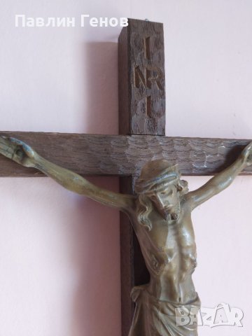 Стар кръст , Исус Христос 50х26см , снимка 10 - Други ценни предмети - 41394552