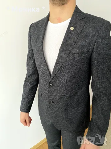 Сив официален костюм Teodor (Slim Fit) – отлично състояние