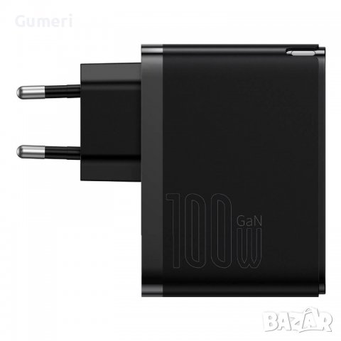 Baseus GaN 5 Pro Charger 100W  - Зарядно за лаптопи, смартфони и таблети, снимка 7 - Оригинални зарядни - 39029338