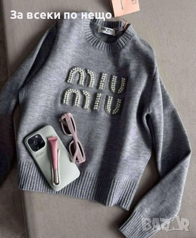 Miu Miu Дамска Блуза С Дълъг Ръкав - 4 Налични Цвята Код LFS654, снимка 4 - Блузи с дълъг ръкав и пуловери - 51625355