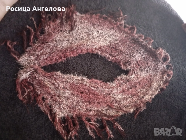 Винтидж ръчно плетиво дамски шал наметало , снимка 10 - Шалове - 51744447