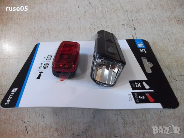 КОМПЛЕКТ"ELOPS"LED ФАР И СТОП ЗА ВЕЛОСИПЕД ST 110 НА БАТЕРИИ, снимка 4 - Аксесоари за велосипеди - 35686031