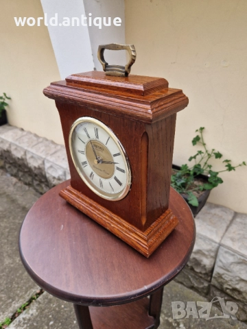 Рядък антикварен колекционерски японски настолен часовник Seiko, снимка 6 - Антикварни и старинни предмети - 52270087