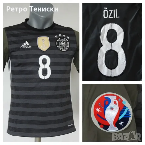 Тениска на Germany • гостуващ екип • Mesut Ozil #8 • adidas • зелено • размер L • сезон 2016 • Деца