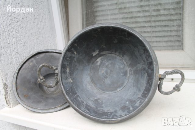 Стар френски калаен съд , снимка 5 - Антикварни и старинни предмети - 41487682