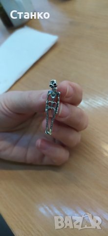 обеци скелет, обеца скелет, снимка 2 - Обеци - 42633178