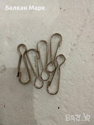 Лот 5 бр. Метални Карабинери (Куки) – 50мм, Никелирани