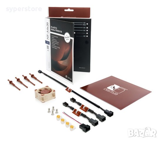 Вентилатор за компютър 40x40x20mm Noctua NF-A4x20-FLX SSO2 Bearing 3-pin 5000RPM 12V , снимка 3 - Други - 40410474