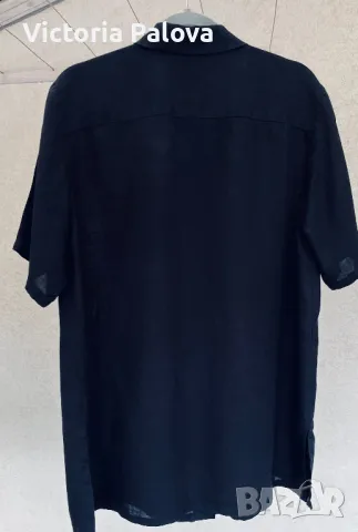 WEEKEND MAX MARA оригинал черна риза  лен 100%, снимка 7 - Ризи - 49811816