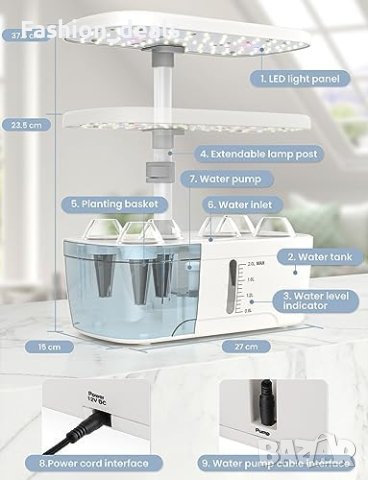 Нова Система за вътрешно градинарство LED светлина за отглеждане растения, снимка 6 - Други стоки за дома - 42500750