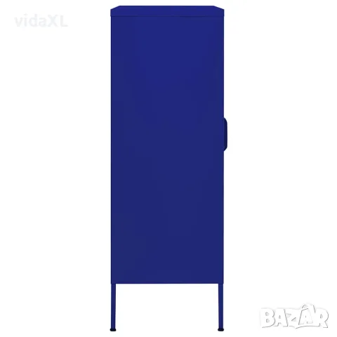 vidaXL Шкаф за съхранение, нейви син, 80х35х101,5 см, стомана, снимка 5 - Шкафове - 56147076