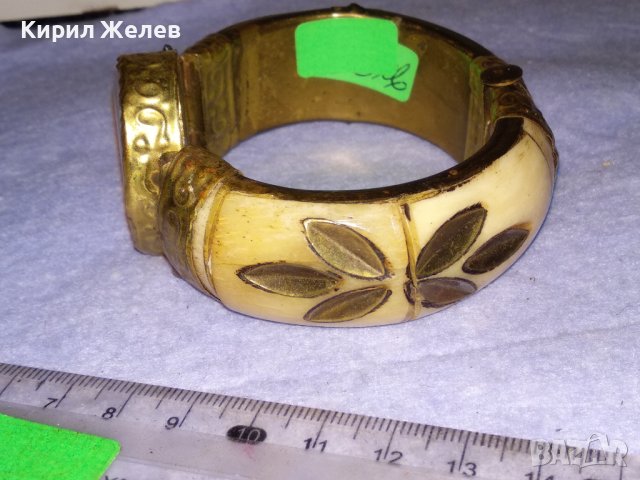 СТАРА ТИБЕТСКА БРОНЗОВА СКЪПОЦЕННА РЯДКА ГРИВНА с КАМИЛСКА КОСТ и НУЖДА от ЛЕКА РЕСТАВРАЦИЯ! 38338, снимка 4 - Антикварни и старинни предмети - 41202165