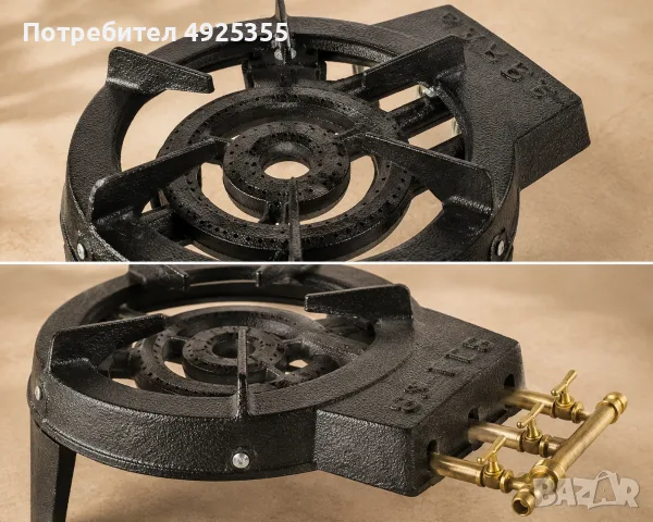 Чугунена пиростия с 3 крана – кръгла, 9 kW, снимка 2 - Котлони - 55743755
