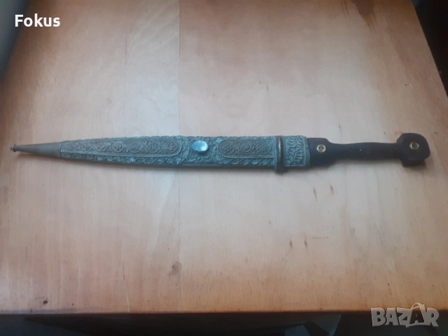 Кавказка кама кинжал нож острие с кания, снимка 4 - Антикварни и старинни предмети - 53278716