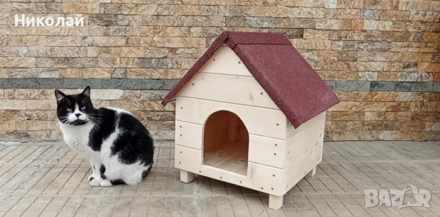 Голяма дървена къща за кучета , къща за големи породи кучета , къща от дърво за куче, кученца, снимка 9 - За кучета - 53275410