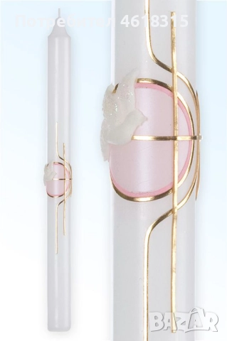 О'Candles Ритуална Бутикова Свещ За Кръщене, Сватба, Причастие, снимка 2 - Декорация за дома - 51999363