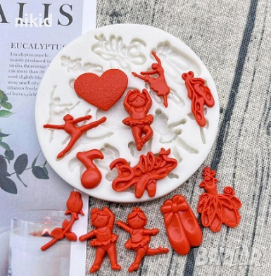 Малки балерина балет балетна обувка силиконов молд форма фондан