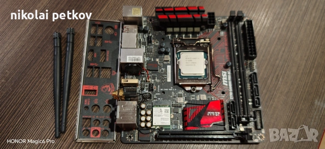 msi z170i gaming pro ac itx/i5 6600k, снимка 3 - Дънни платки - 53839466