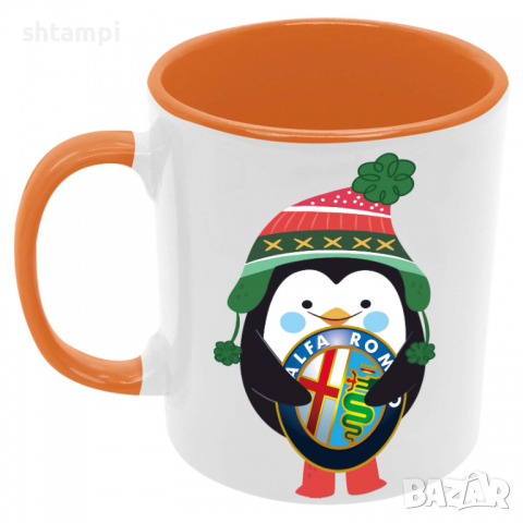 Чаша ALFA ROMEO CHRISTMAS PENGUIN, снимка 4 - Чаши - 36137694